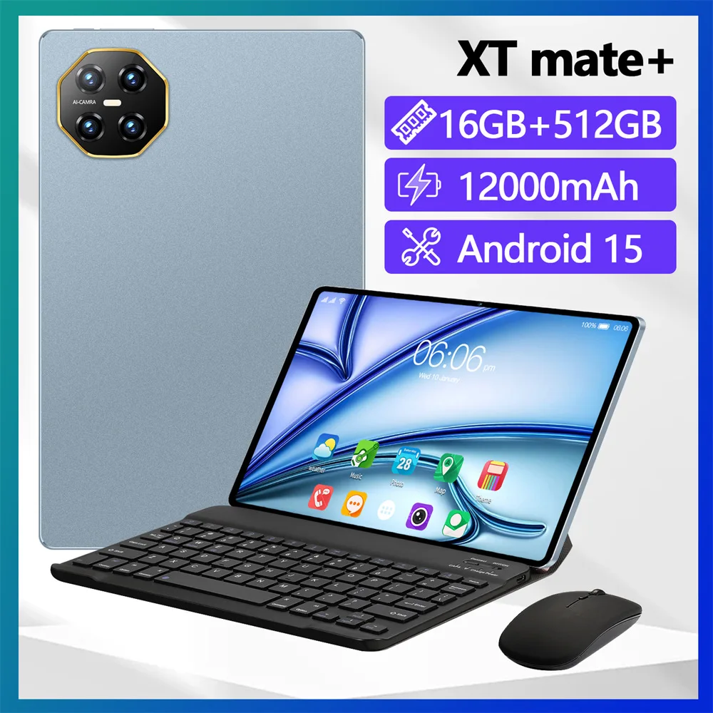 

New Pad XT Mate Tablet 11.6HD Screen Android 15 Children's Tablets 12000mAh Global Version 4G 5G Dual SIM Tablets 22GB+2TB Tab