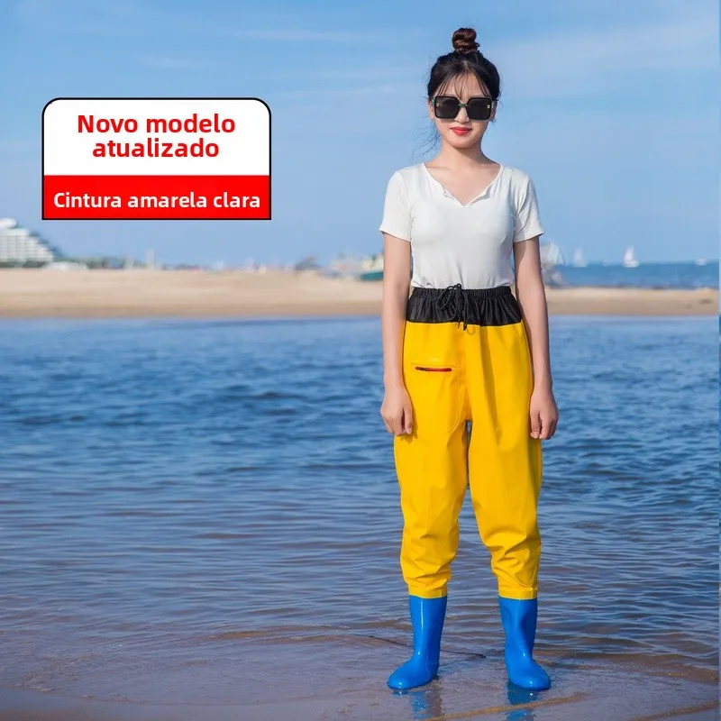 children's-waterproof-overall-rainwear-suit-with-boots-full-body-submersible-seafood-gathering-equipment-boys-girls