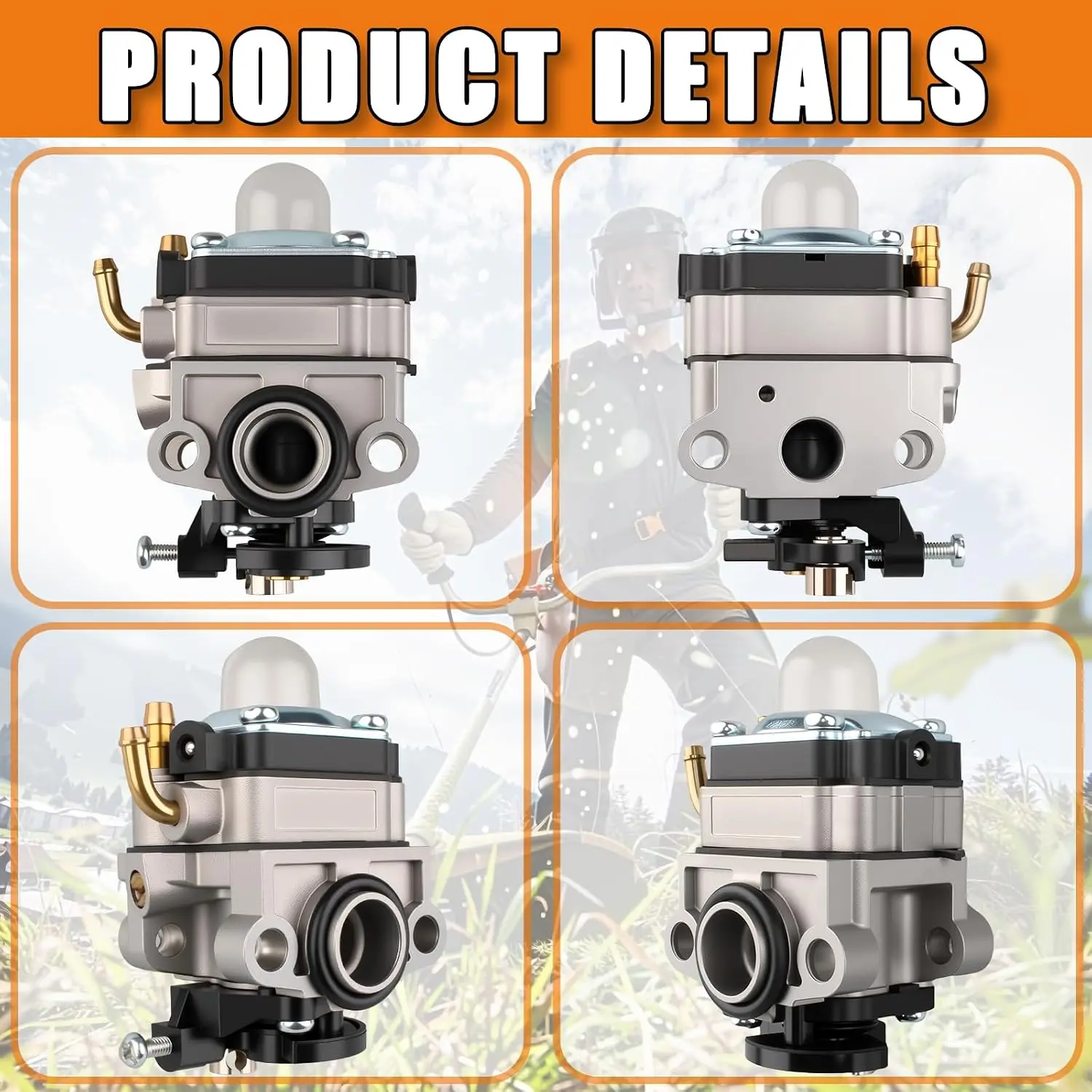 C430 Carburetor Compatible with for Ryobi Homelite RY34441 RY34427 30cc String Trimmer Replace 309375002 Garden Power Tool Part