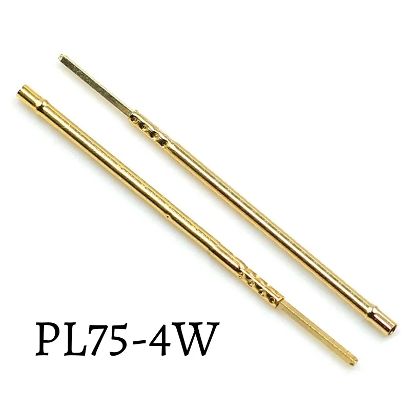 10pcs Test Probe PL75 Series Spring-Loaded Contacts Round/Flat/Pointed Heads Solderable Barrels