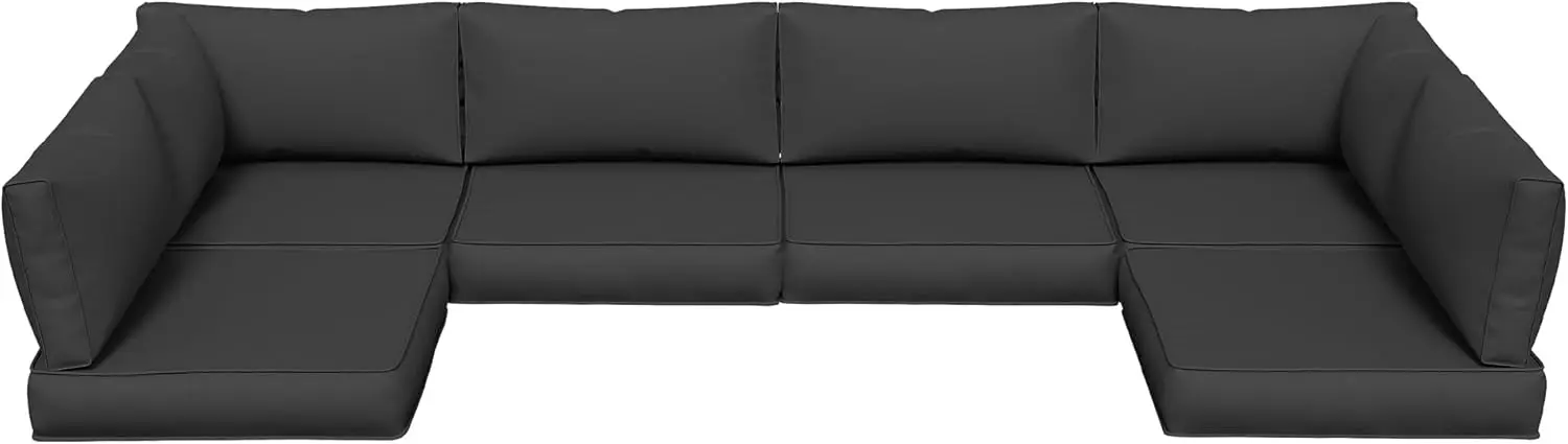 

Подушки для садовой мебели, водоотталкивающие сменные подушки для 6-местного секционного дивана из ротанга/искусственного ротанга