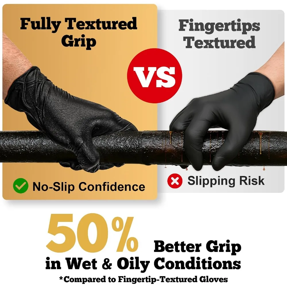 Heavy Duty Black Nitrile Glove - Nitrile Mechanic Glove recension och pris