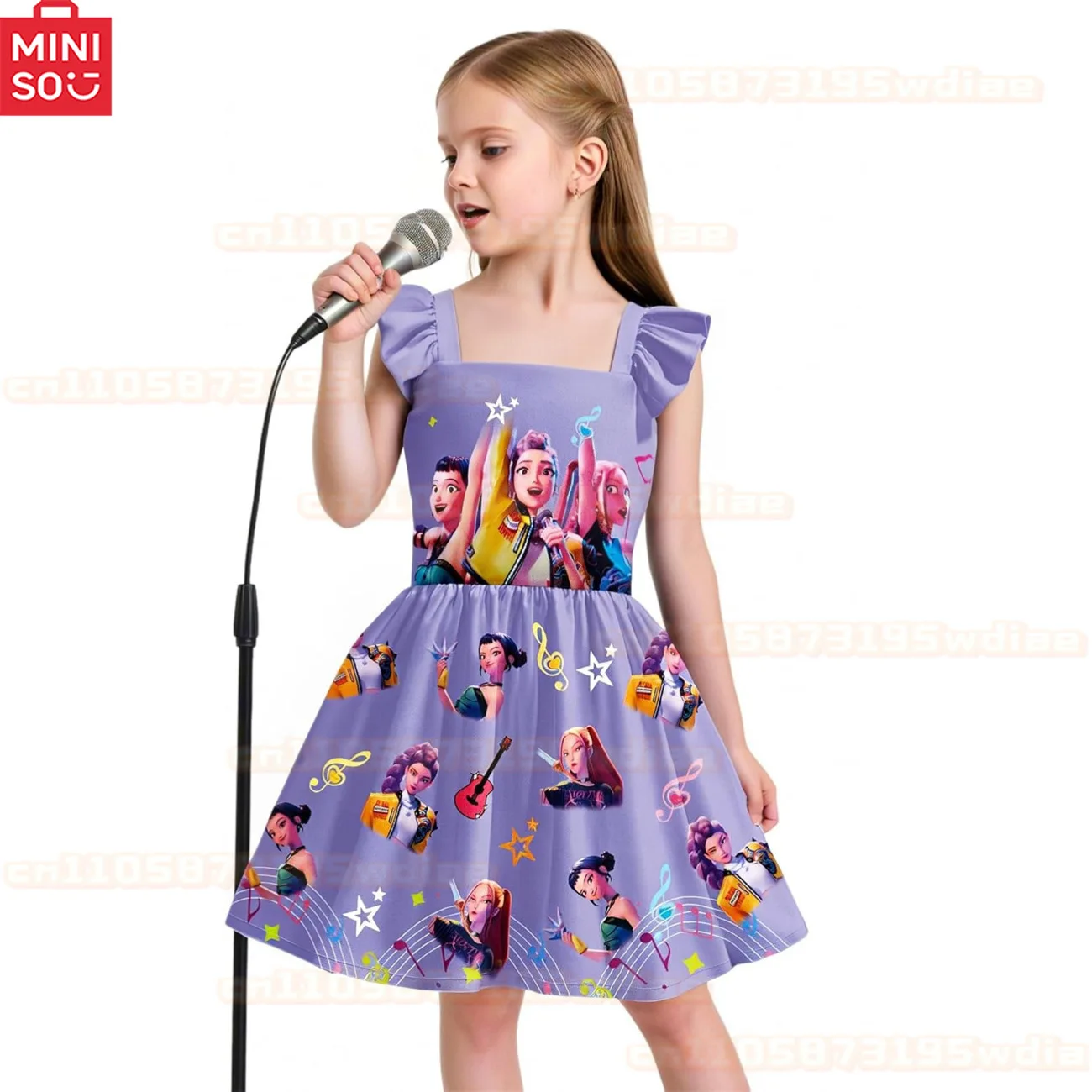 

KPop Demon Hunters Cosplay Kids New Summer Short Sleeve Dress Toddler Girls Casual Dresses Children Cartoon Nightgowns Sleepwear