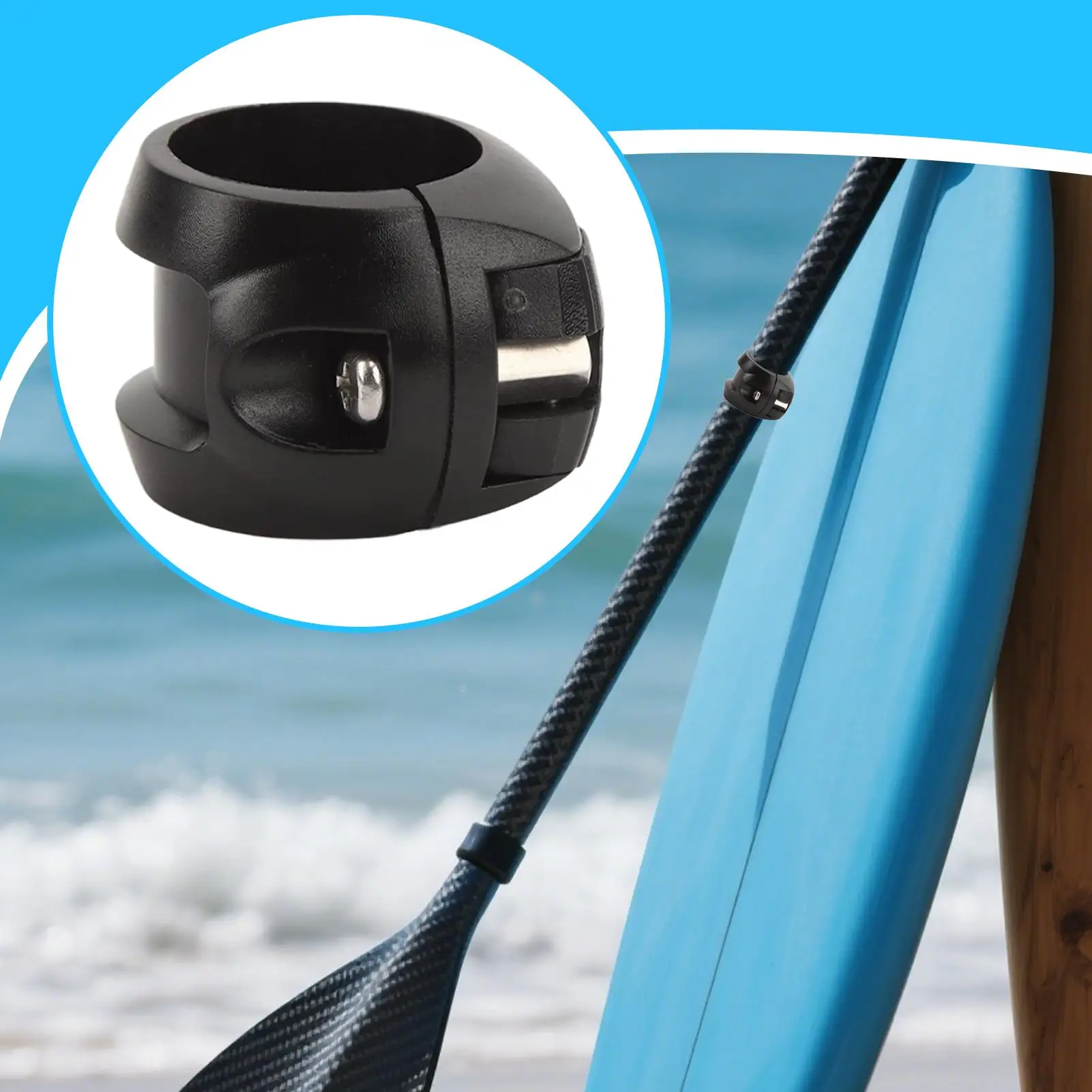 카약 패들 클램프 패들 샤프트 클램프 조절기 퀵 릴리스 교체 부품 수상 스포츠 풀 리버 용 서핑 액세서리