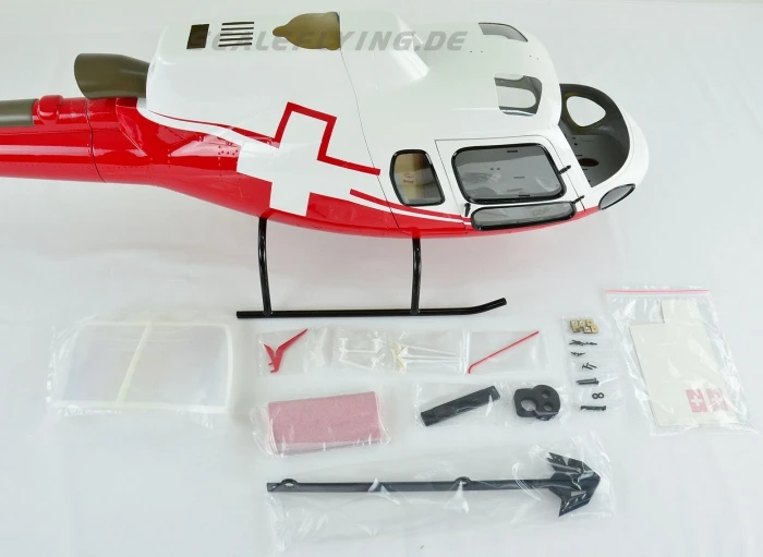 600 Size AS350 Glass Fiber Scale Fuselage RC Helicotper Cover