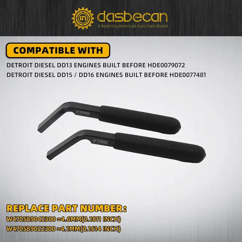Dasbecan Engine Camshaft Timing Tool Kit Compatible with Detroit Diesel DD13 DD15 DD16 Engine TDC Locating Pin Brake Adjustment