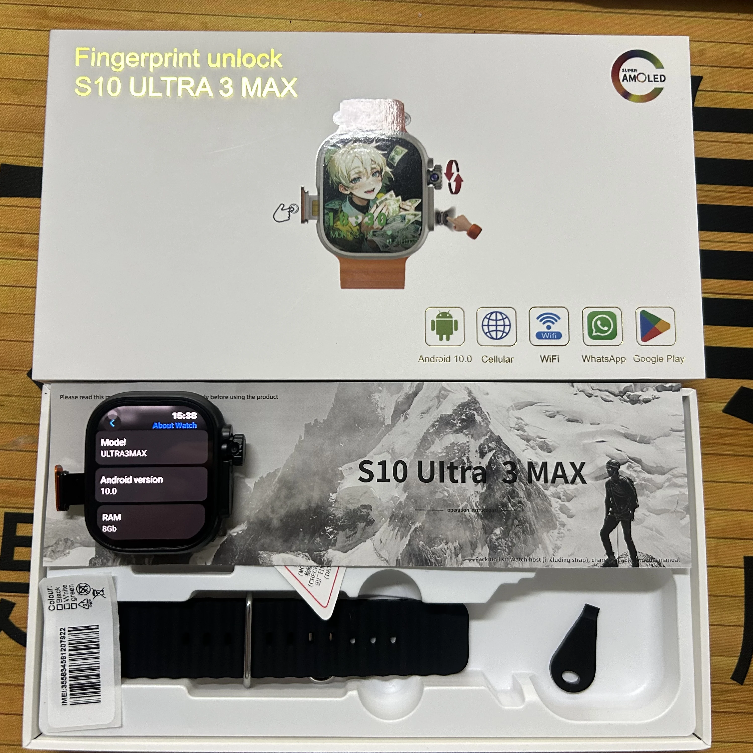 

Touch ID 5G Smartwatch S10 Ultra MAX 256GB Smart Watch With 2.29inch Large Amoled Screen 1580Mah Battery 490*580 HD resolutions