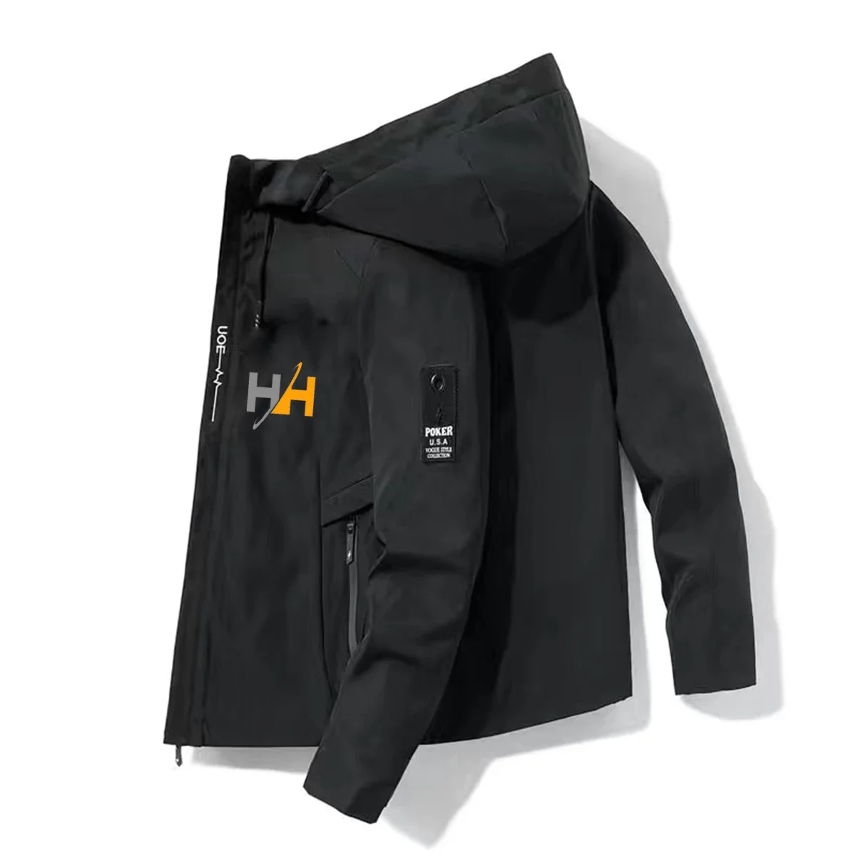 

2025HH Bomber Jacket Men's Windbreaker Zipper Spring Autumn Casual Work Fashion Outdoor Adventure