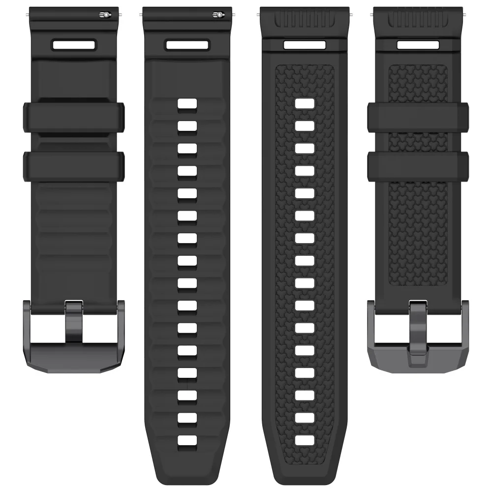 24 مللي متر حزام سيليكون ل Ticwatch أطلس/برو 5/برو 5 إندورو/iTOUCH AIR3 المدرعة استبدال شريط للرسغ ساعة اكسسوارات