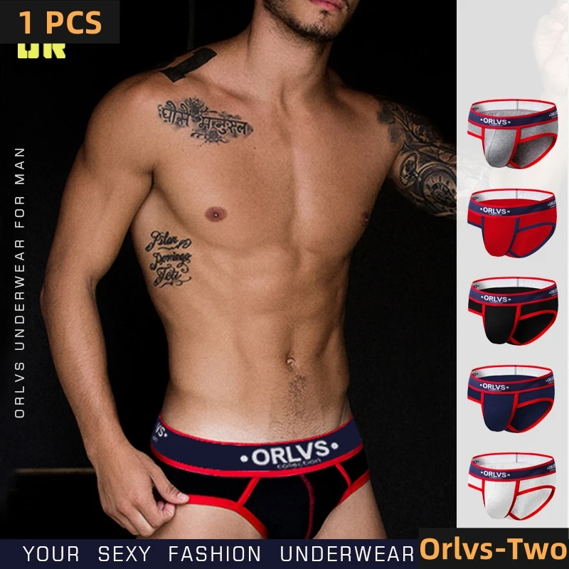 ORLVS Briefs Elastic Short Male Pants Soft And Fit Wide Crotch Space Double Stitches At Shorts Of Edge Comfortable Underwear