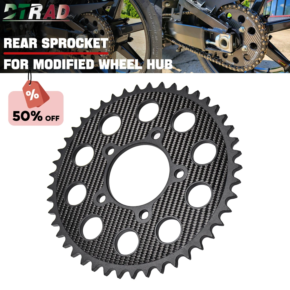 Universal Motorcycle 520/525 45T Rear Sprocket For BST/Marvic/Marchesini/Rotobox/OZ Wheel Hub 5 Bolt, 76mm OD, 100mm Bolt Circle