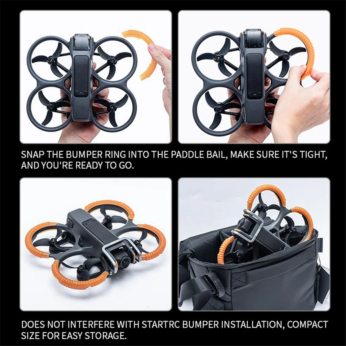 Anel anticolisão de pás para dji avata2 traverser acessórios de proteção de capa protetora de remo anticolisão, c