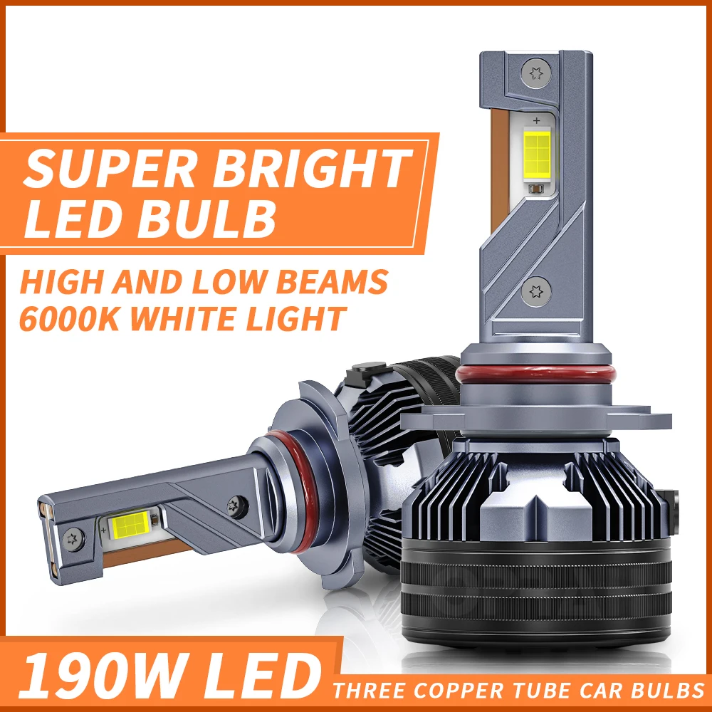 2pcs LED Car Headlights H7 H4/9003/HB2 Hi/Lo Beam Bulbs H11 H1 9005 9006 HB3 HB4 Canbus Extremely High Power Headlamp White 12V