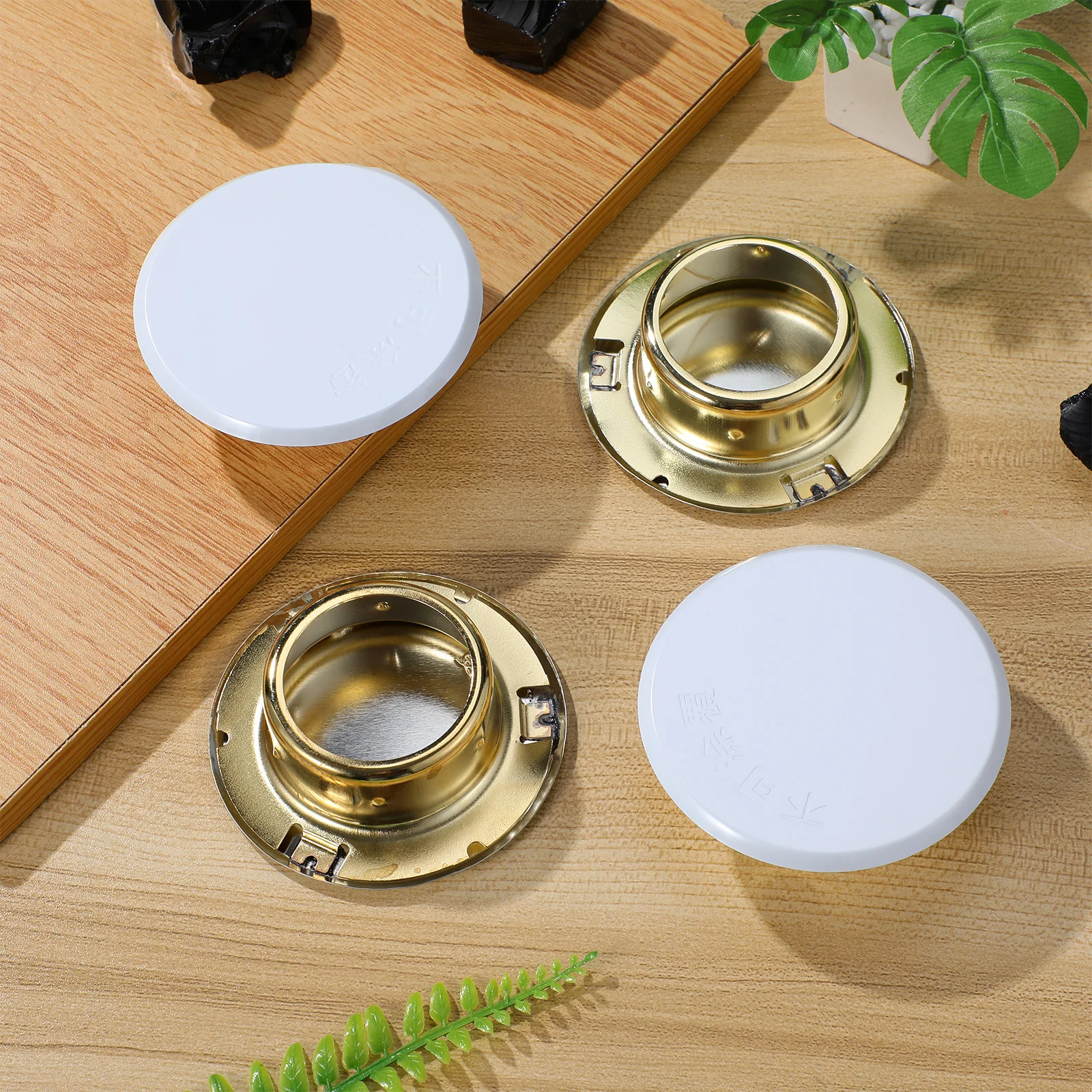 4pcs Concealed Fire Covers Decorative Sprinkler Cover Plate For Ceiling Residential Commercial Use Durable Metal Sprinkler