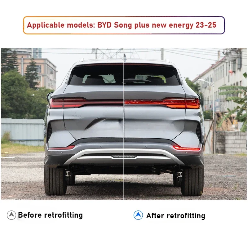 ل BYD سونغ زائد DMi 2023 2024 2025 المصد الخلفي ضوء Led Dymanic الفرامل بدوره مصباح إشارة أضواء خلفية تعديل الملحقات