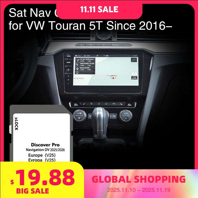 

Работаем для Volkswagen Touran 5T из 2016 Обложка Европа стандартная Великобритания отслеживание карты GPS навигация с памятью SD-карта 64 ГБ