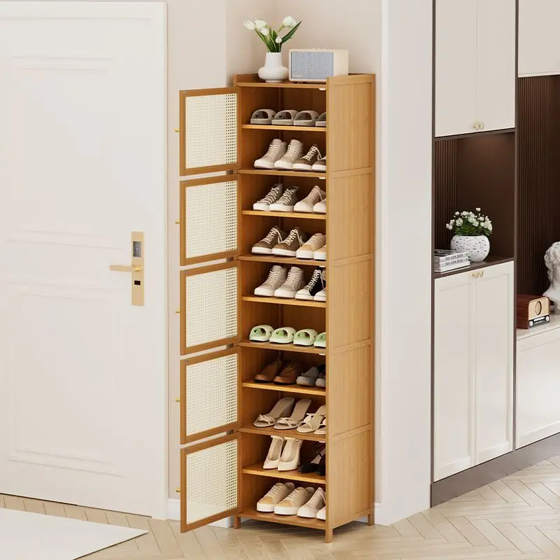 Simple shoe rack Multi-layer household entrance Indoor rental room Shoe cabinet Corridor Dust-proof crevice