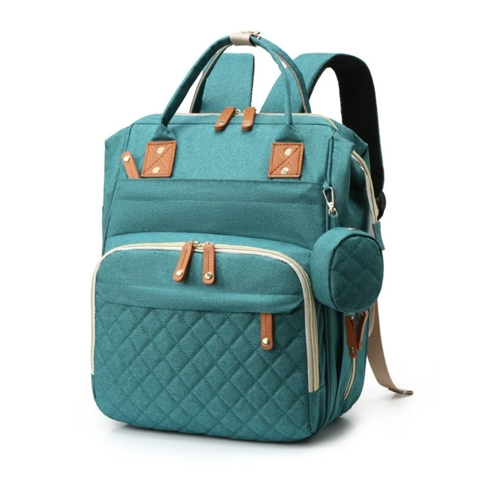 Portable Oxford cloth Mommy Bag Multi-Functional Large Capacity Baby Diaper Backpack Lightweight Foldable Nappy Backpack Female