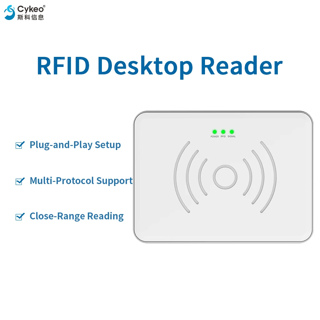 UHF HF RFID Desktop Card Writer USB C Contactless Encoder For ID Card Issuing Small Size Desktop Device Reader Writer