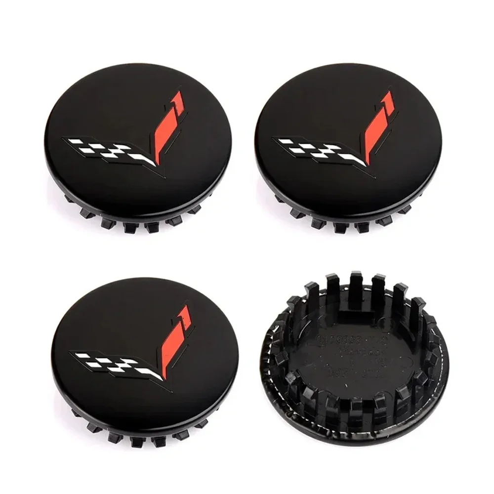 Black Hub Wheel Center Cap 4pcs 68mm Rims Cover For Chevrolet Corvette Camaro Chevrolet Sticker Wheel Cap Chevrolet Hub Cap