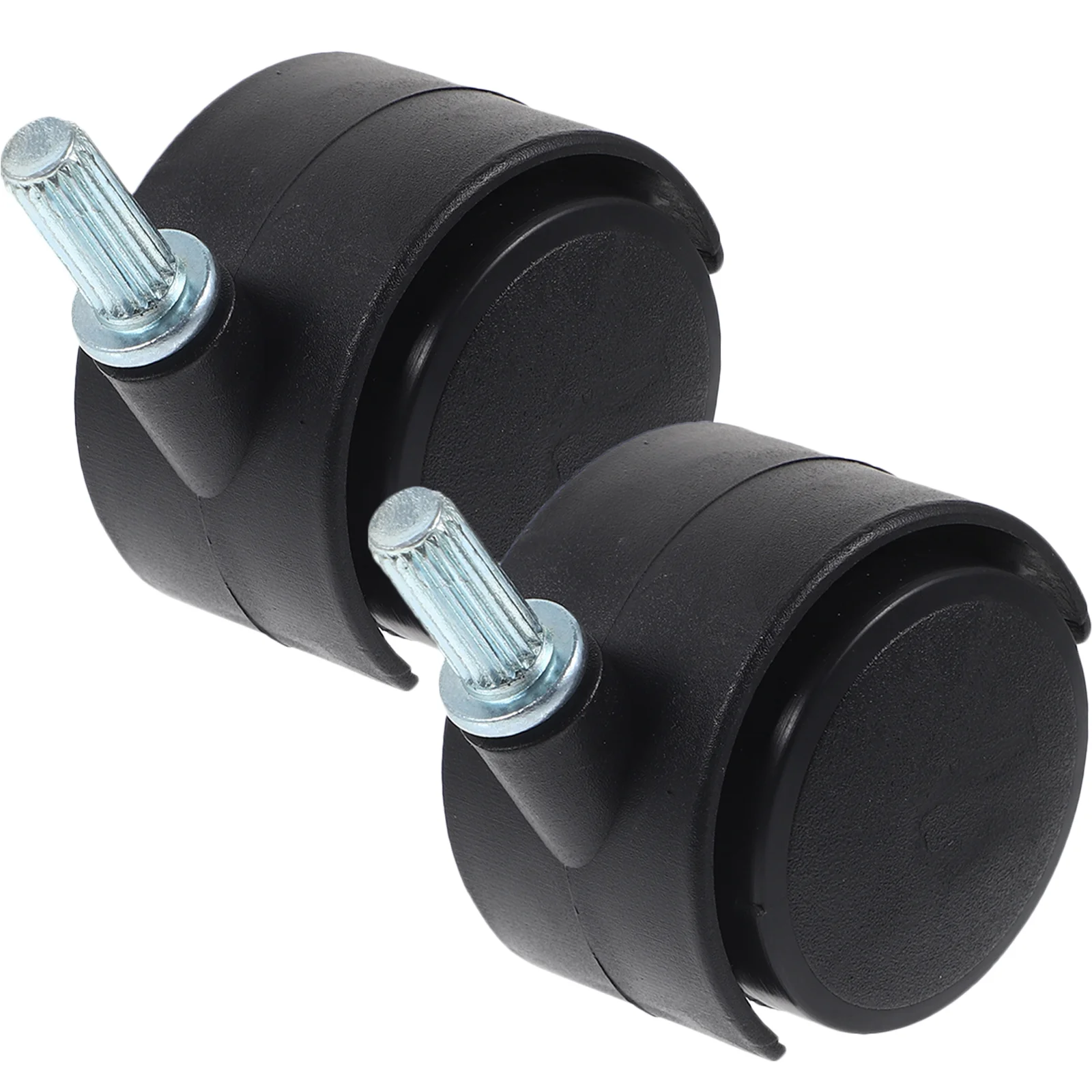 2 Pcs Clothes Drying Rack Pulley Outdoor Laundry Cart Casters Heavy Duty Wheels Black Plastic