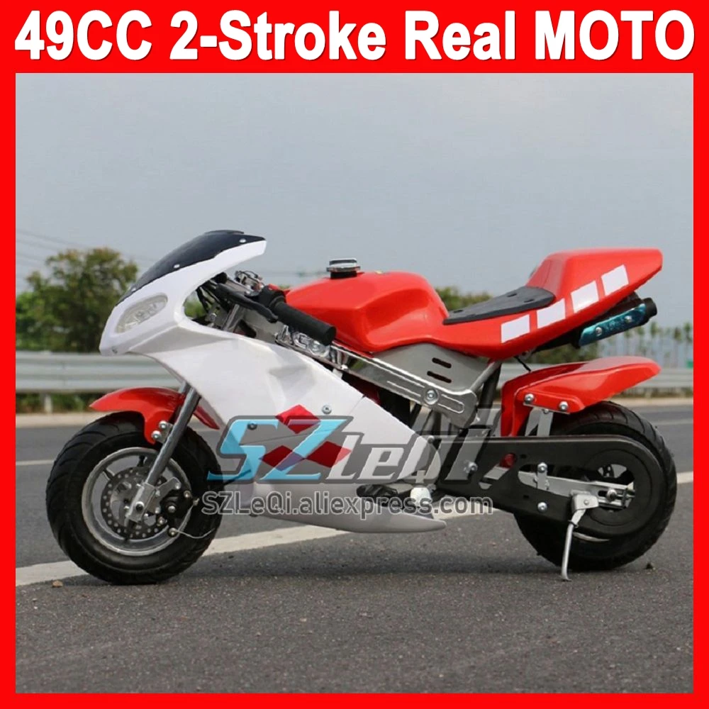 49CC 50CC Mini Off-road Vehicle Apollo Mountain Pocket Bike Small Motorcycle 2 Stroke Sports Gasoline Kart Kid Racing Motorbike