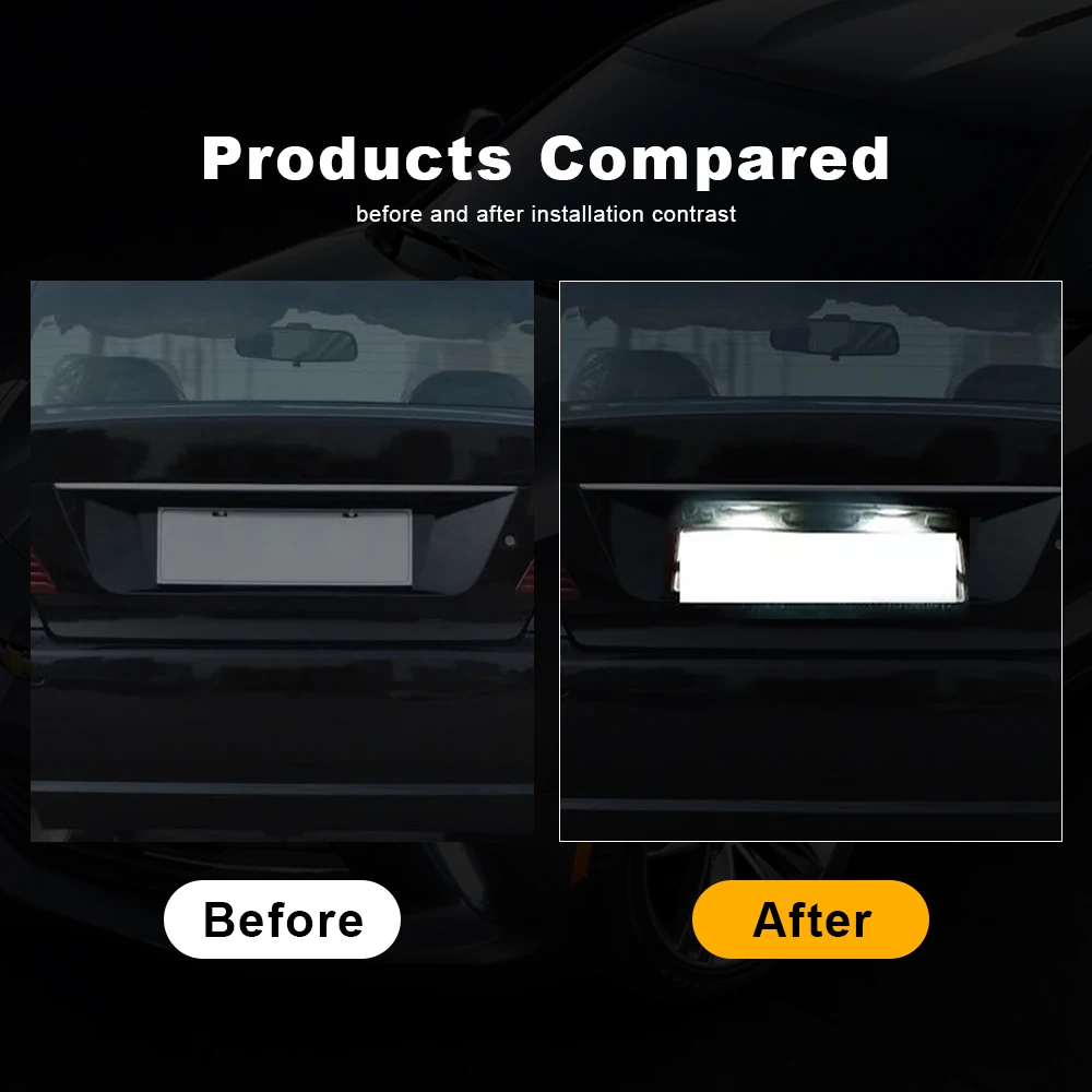 For Mitsubishi Lancer 2003-2017 EVO VIII 2004-2008 EVO X 2008-2018 LED Number License Plate Lights Replace OEM Number 8341A099