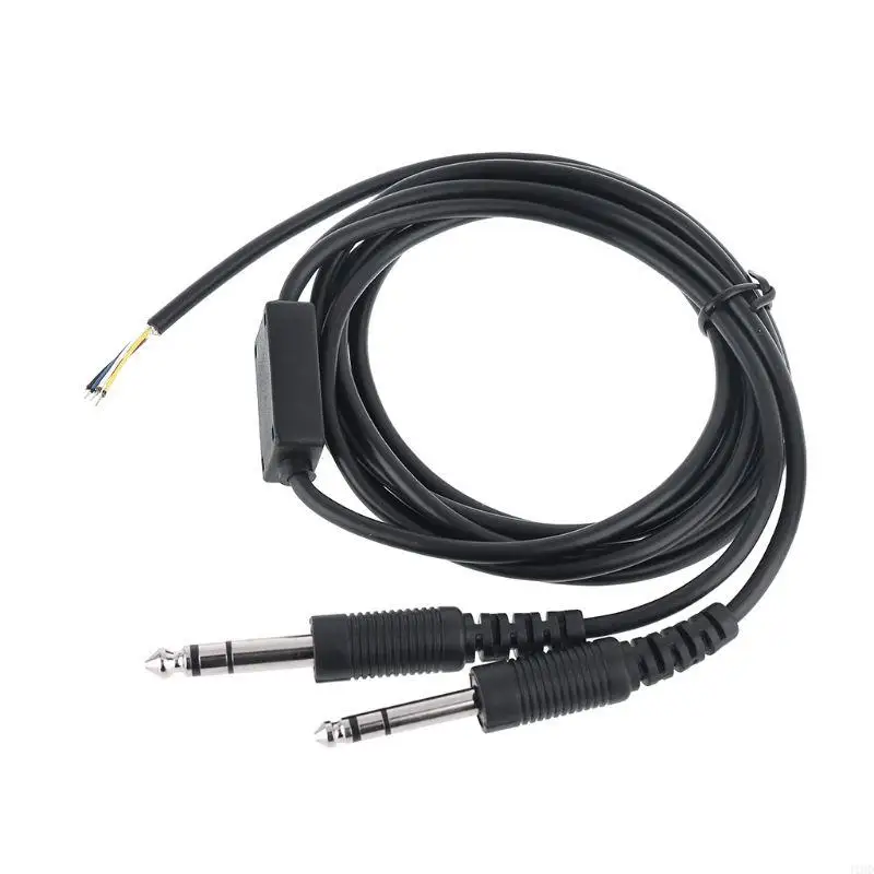 Dây sửa chữa J1HD 200 nghe hàng không DIY Cáp nghe máy bay cắm kép