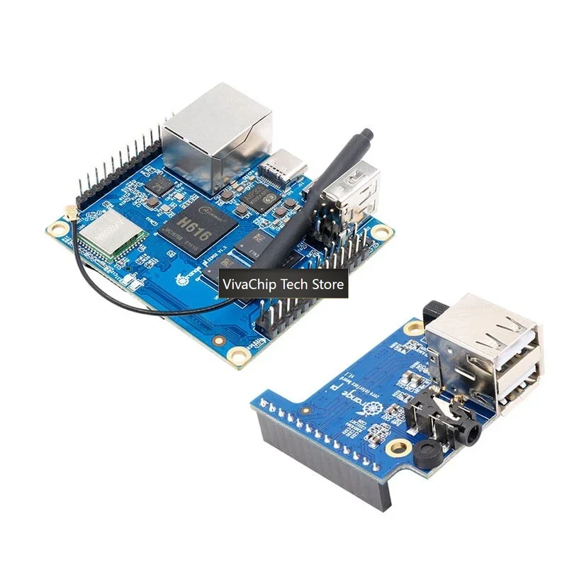 VivaChip TechOrangePi Zero2 1GB+Expansion Board+Type-C Cable Single Board Computer Sets