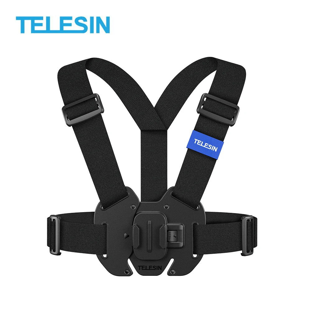 

TELESIN Quick-Release Chest Mount Belt Mount for GoPro Hero 13 12 11 10 9 8 7 6 5 DJI OSMO Action 5 4 3 Insta360 Action Camera