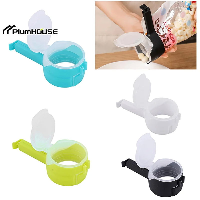 

4PCS Food Bag Clips With Pour Spout, Durable Plastic Sealing Clips For Snacks, Cereal, Pet Food – Easy Pour Bag Clips