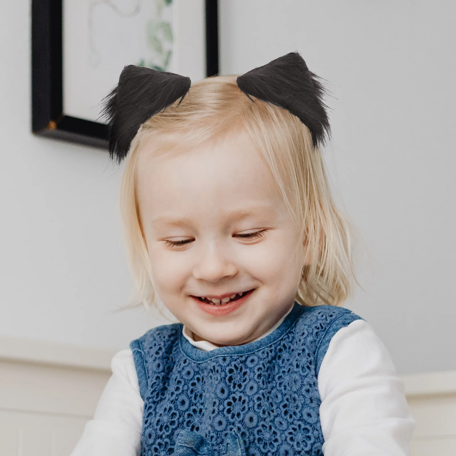 

1 Pair Cat Ears Hair Clips Animal Ear Barrette For Cosplay Costume Party Halloween Christmas Photo Stage Comfortable Durable