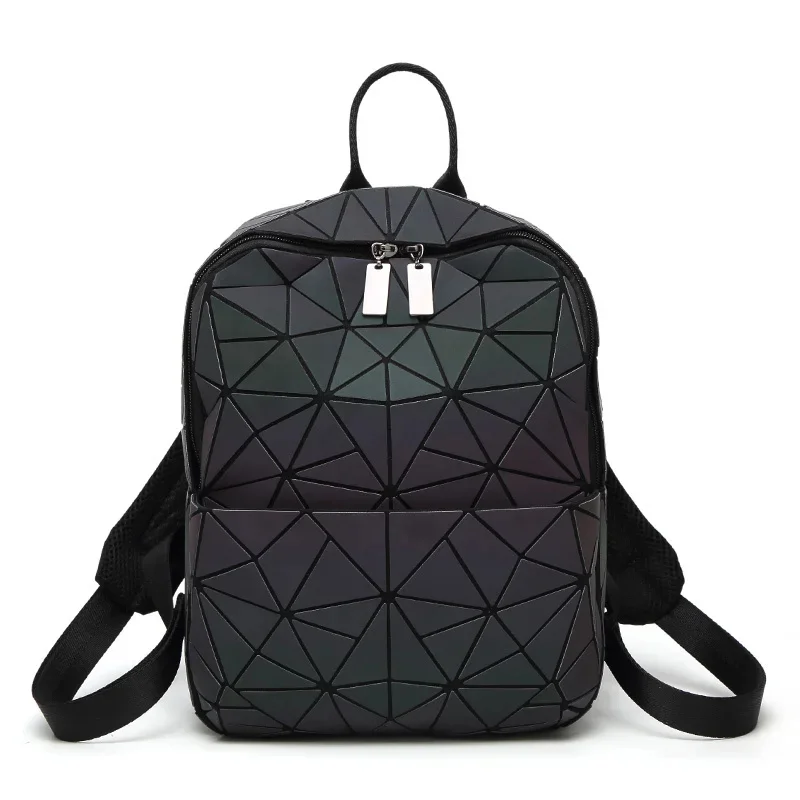 Mochila escolar de lantejoulas brilhante para adolescentes, bolsa de brilho luminosa para mulheres, bolsa geométrica feminina, 2024