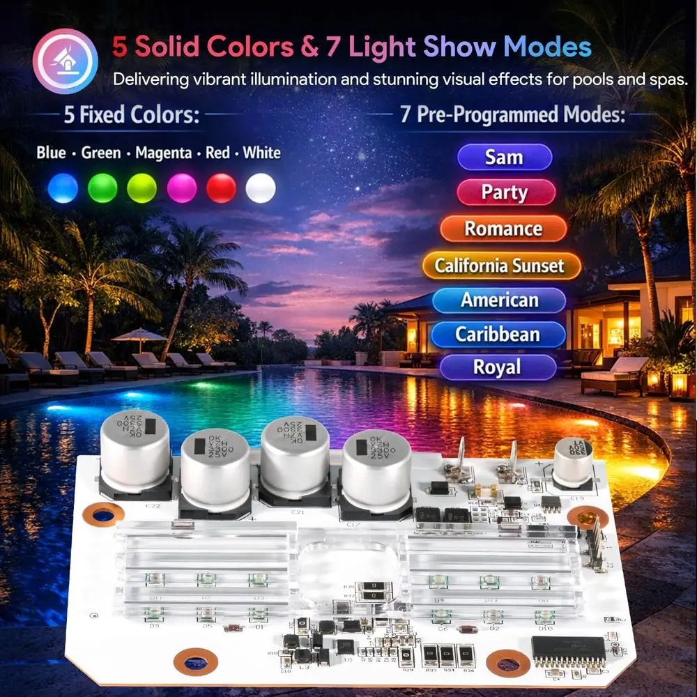 619818Z Led Light Engine Board Kit Compatible with IntelliBrite 5G Color LED Pool Light 2nd Generation 2009-601000 601001 601002