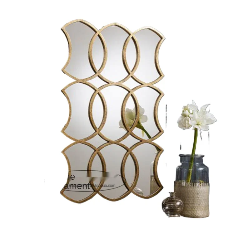 

European style creative home decoration mirror wall hanging mirror Villa Hotel high end combination mirror decoration