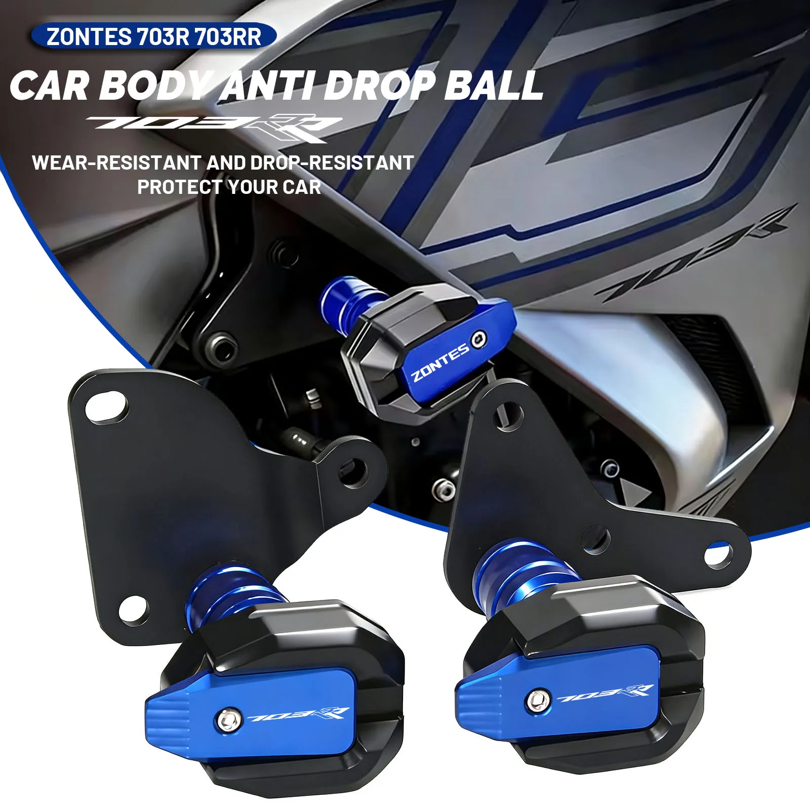 Motorcycle Falling Protection Frame Slider Guard Pad Protector For ZONTES 703RR 703-RR 703 Modification Anti Drop Ball