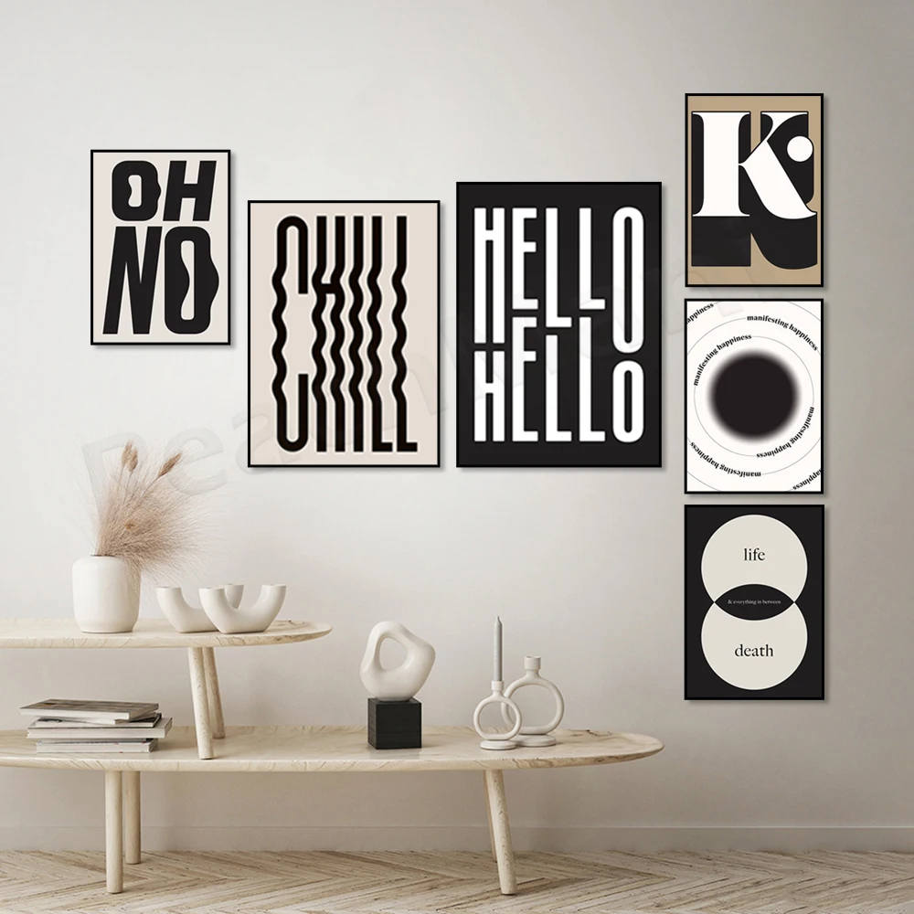 طباعة حرف K كابيتال، طباعة موافق، المشاعر الجيدة، طباعة مرحبا مرحباً، اقتباسات إيجابية، ملصق تحفيزي للسعادة