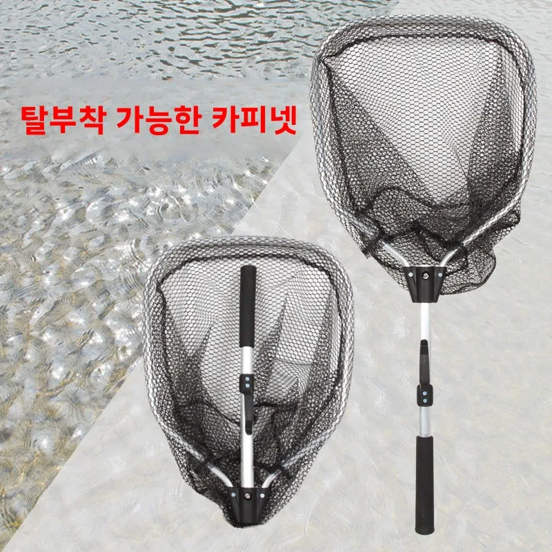 

Landing Aluminum Trout Frame Rod Gear Handle Fishing Fish Mesh Net Carp Alloy Nylon Diameter Stainless Extendable Handling Sea