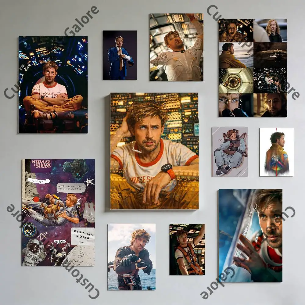 Ryan Gosling P-Project H-Hail M-Mary Vintage Retro Poster Sticker Classic Art Painting for Home Bedroom Cafe Office Wall Decor