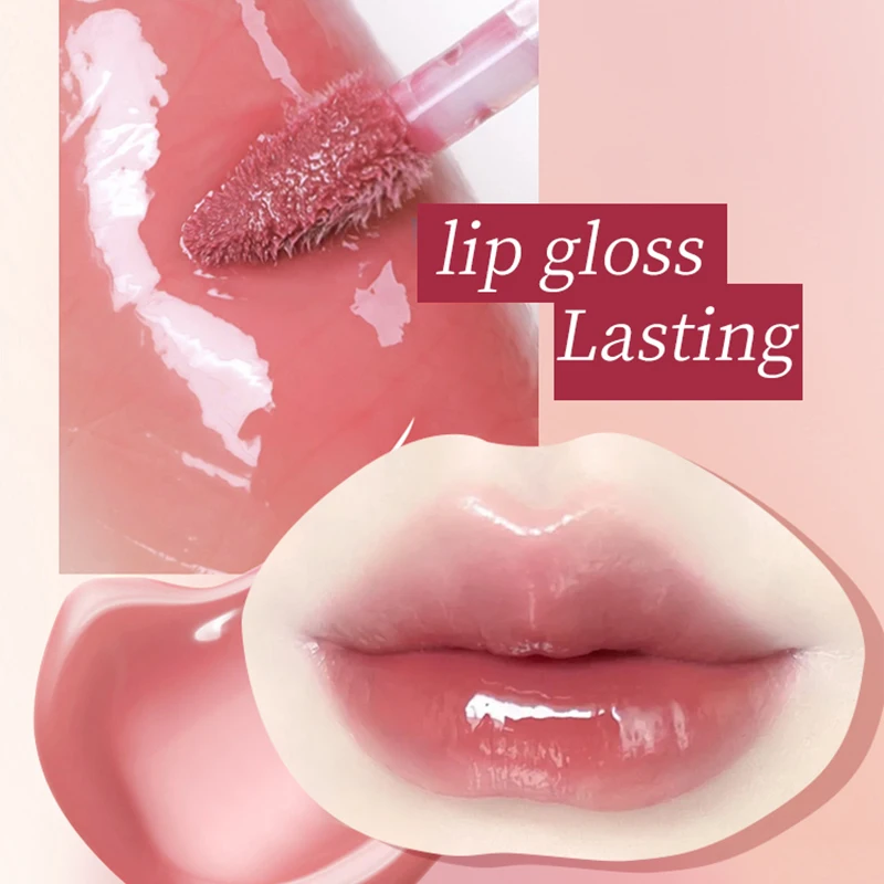 WODWOD piccolo cubo di ghiaccio specchio smalto per labbra labbra in vetro smalto per labbra lucidalabbra a lunga durata