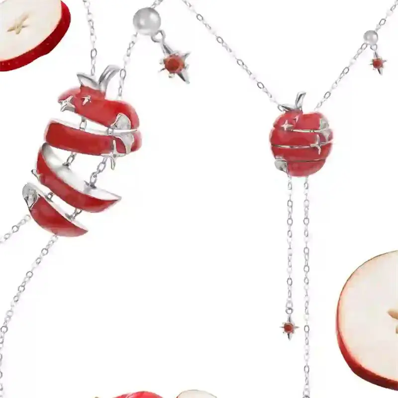 Amor y espacio profundo Caleb Apple Anime COLLAR COLGANTE Cosplay Prop Anime accesorios colgante joyería adorno regalo