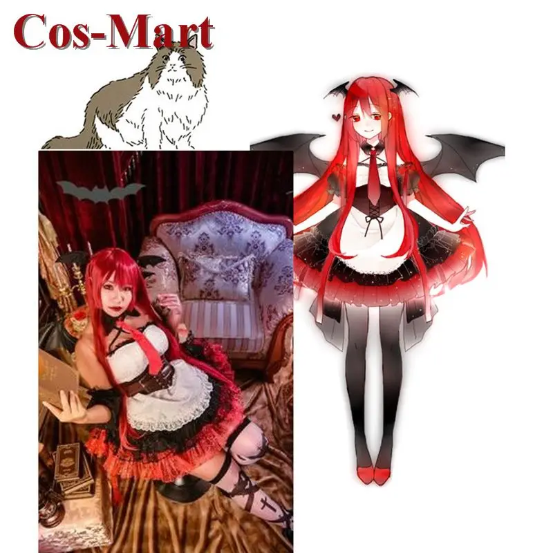 Cos-Mart Game Touhou Project Koakuma Cosplay Costume Cute Little Devil Formal Dress Female Role Play Clothing Custom-Make