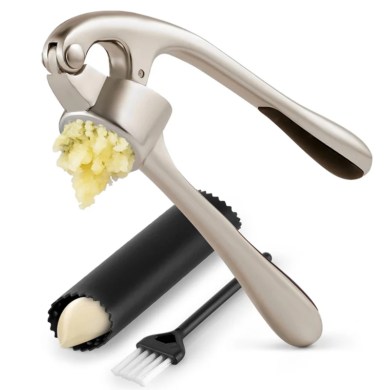 

HRBAJ-For Kitchen For Home Manual Garlic Pusher Set Garlic Peeler With Rust-Proof Design