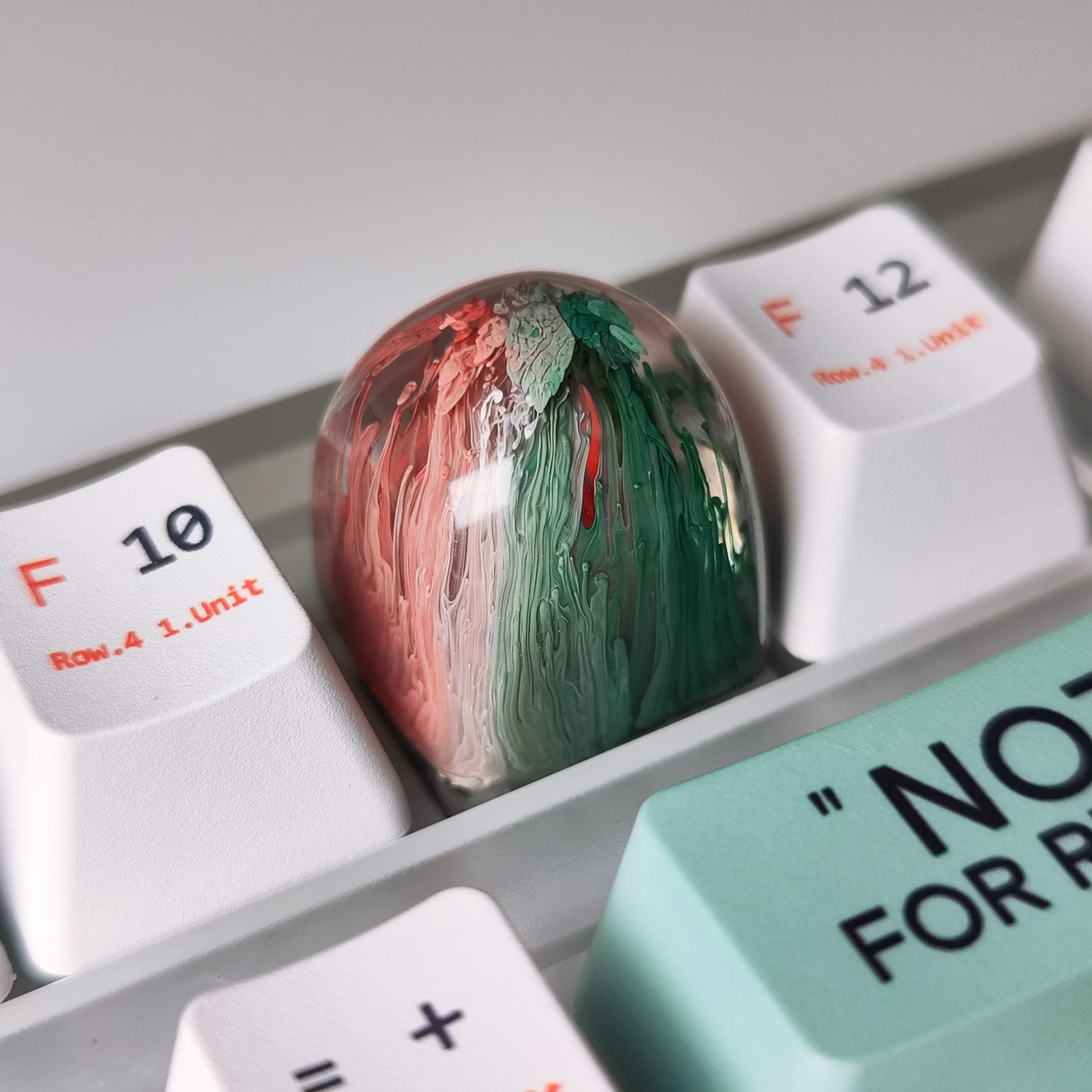 Dom Zen Pool 1u Keycaps Artisan Resin Luxurious DIY PC Gamer Gift Mechanical Backlit Keyboard RGB Keycap GK64 Anne Pro 2 RK878