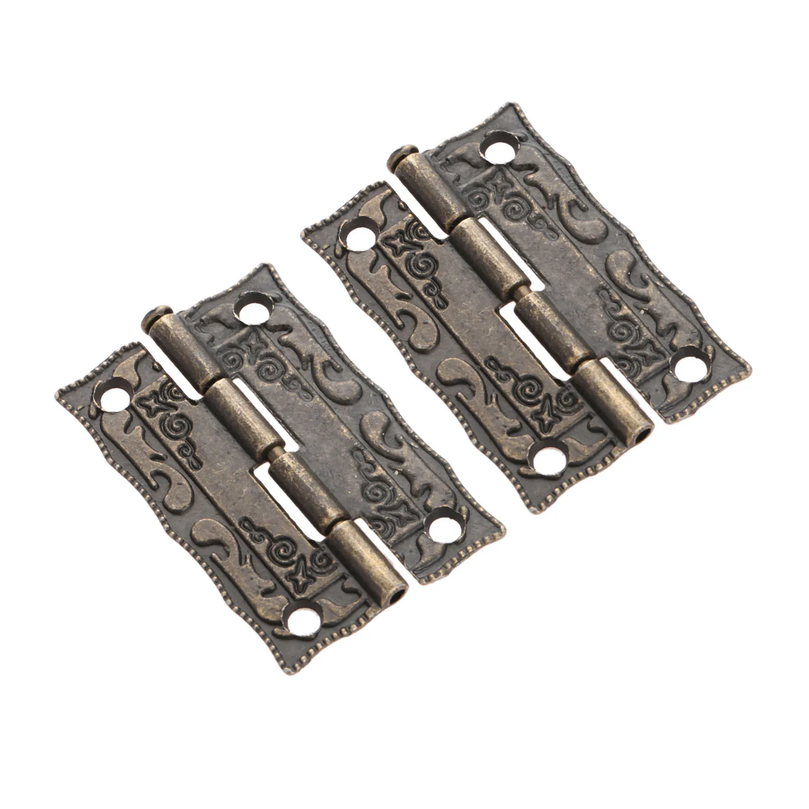 2Pcs Suitcase Cabinet Hinge 36*23mm 1Pc Antique Bronze Jewelry Wooden Box Latch Hasp 51x43mm Clasp Vintage Hardware - Image 2