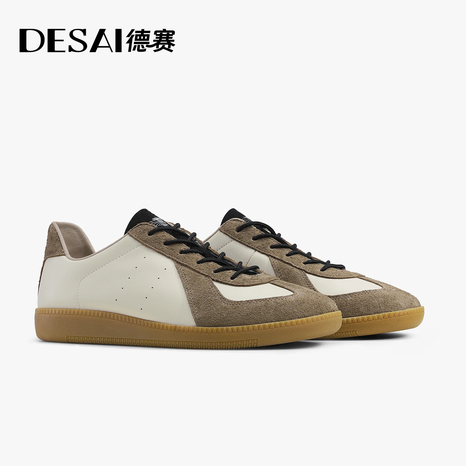 

DESAI Ретро немецкая тренировочная обувь, мужские низкие туфли, контрастные универсальные повседневные спортивные плимсоллы на мягкой подошве