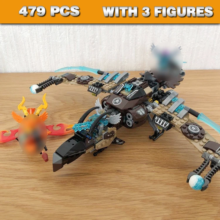 

668pcs Chima Sir Fangar's Ice Fortress Saber-tooth Flyer Gorzan’s vehicle 10296 Building Block Toys Compatible With Model