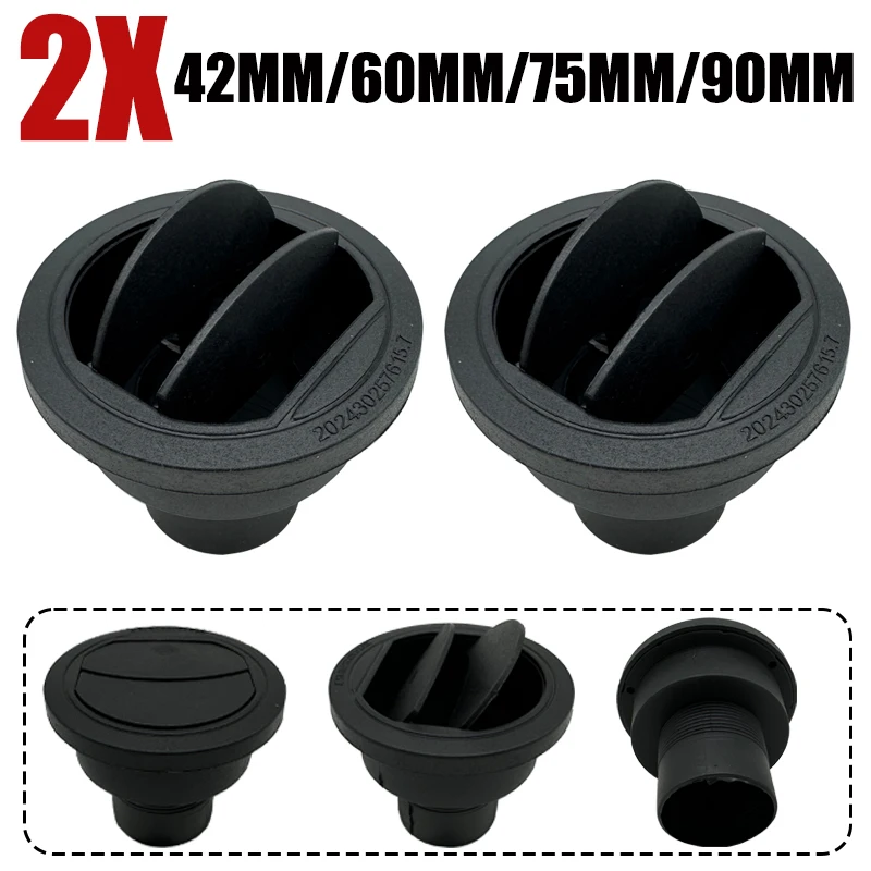 2X 42/60/75/90mm Parking Diesel Heater Warm Air Vent Duct Pipe Outlet Rotatable Exhaust Joiner Connector Car Truck VAN Camper