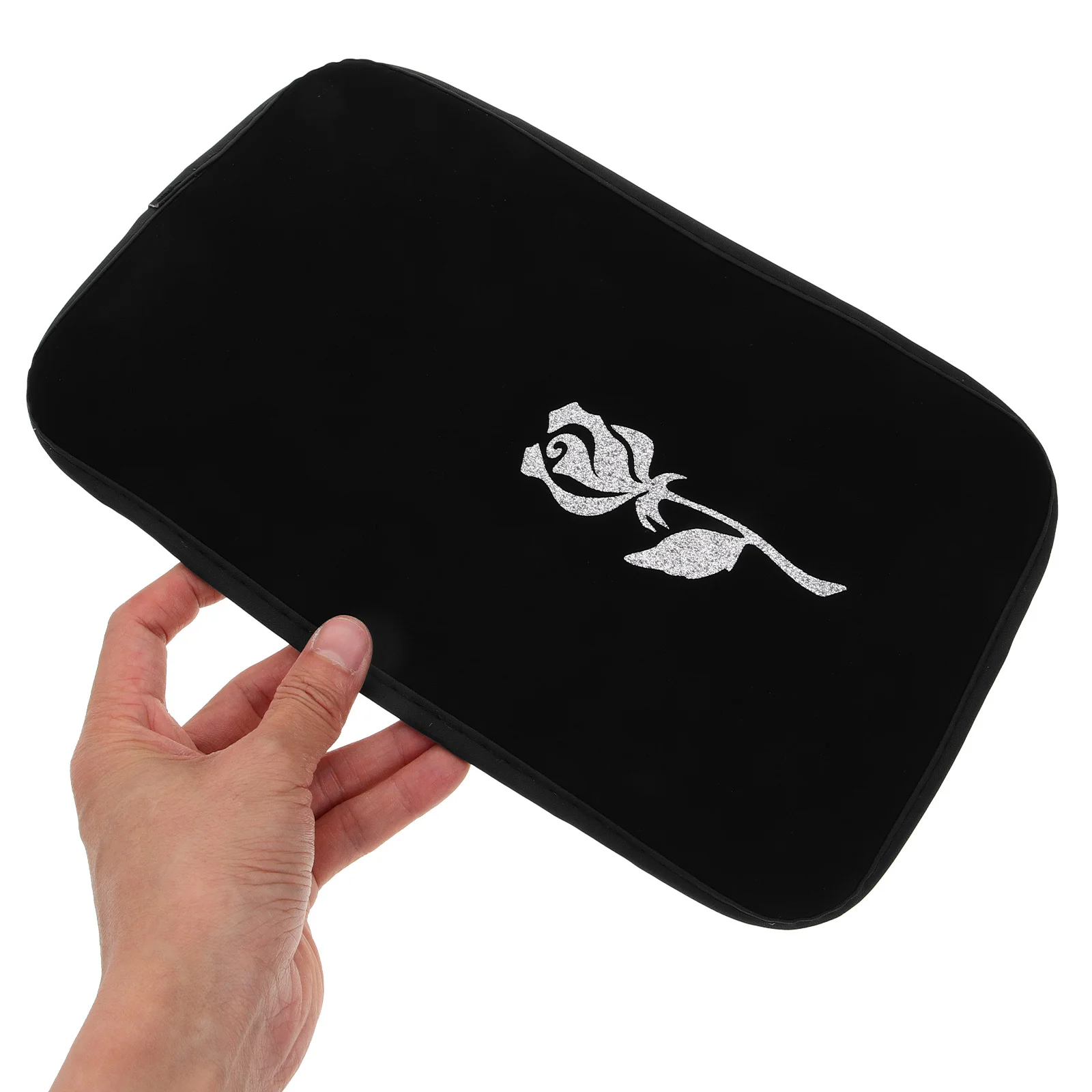 

Arm Rest Rose Armrest Box Mat Car Storage Cover for Golden Center Console Decoration Silver