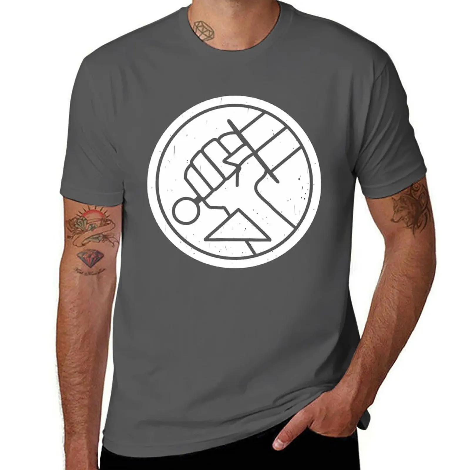 

Bprd logo T-Shirt anime tshirt t shirts cotton 100% T-Shirt